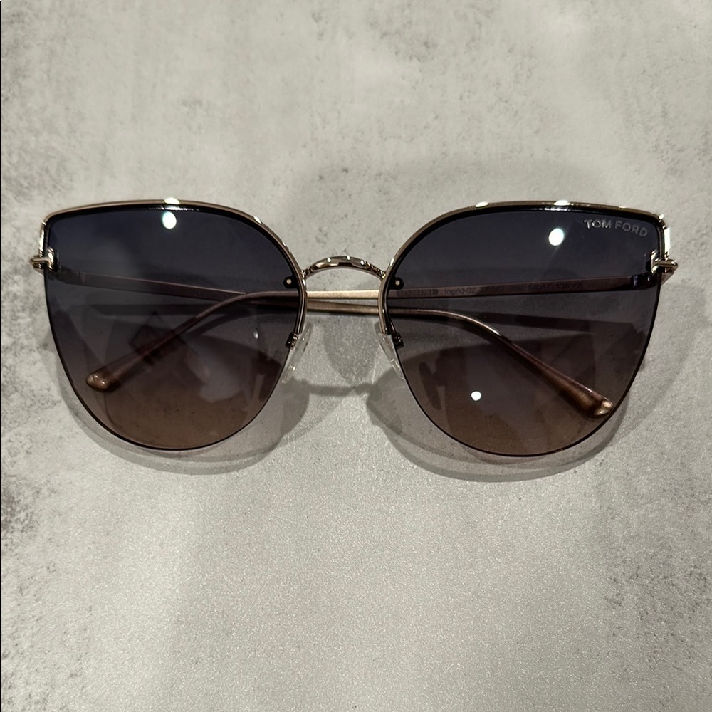 Tom Ford INGRID-02 TF652 28B Cat-Eye Sunglasses